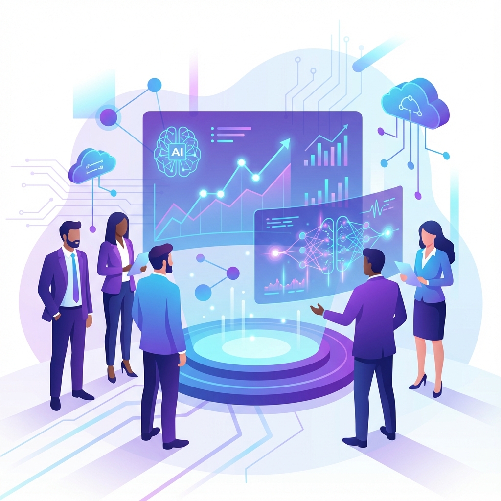 Data and AI Transformation - Professional team collaborating with advanced analytics